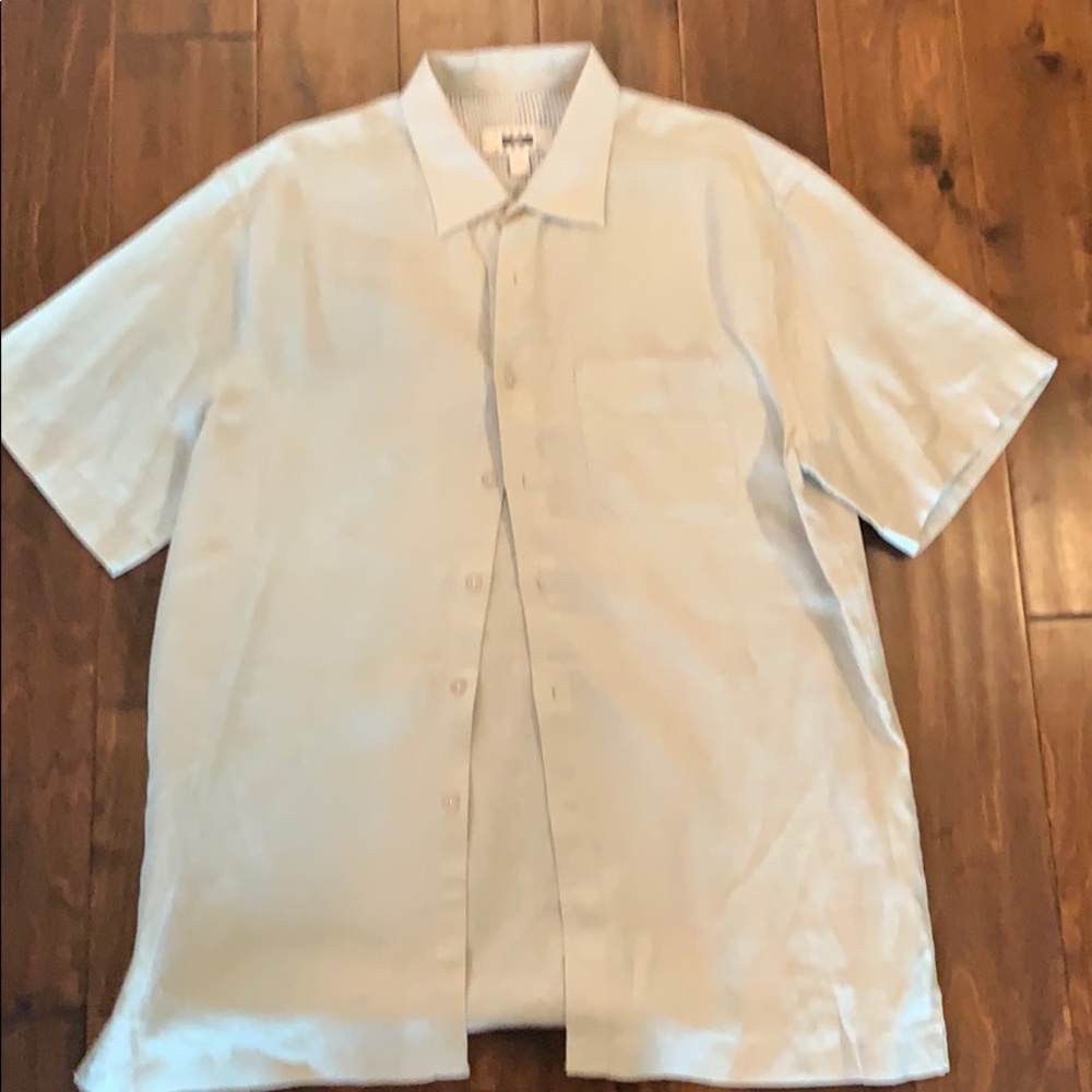 Joseph Abboud Linen Khaki Shirt XL